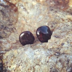 Garnet Studs